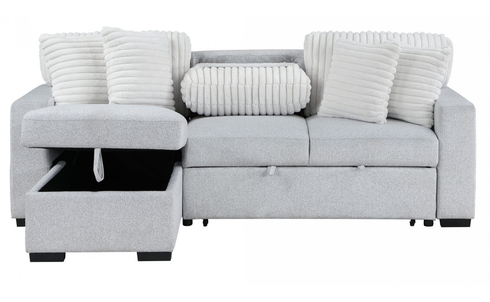 Alina U0204 Sectional Light Grey / White Global Furniture