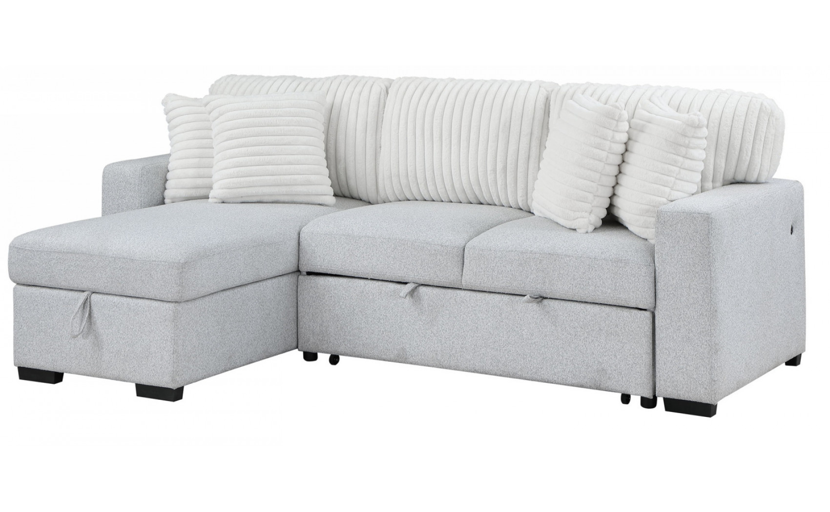 Alina U0204 Sectional Light Grey / White Global Furniture