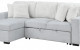 Alina U0204 Sectional Light Grey / White Global Furniture