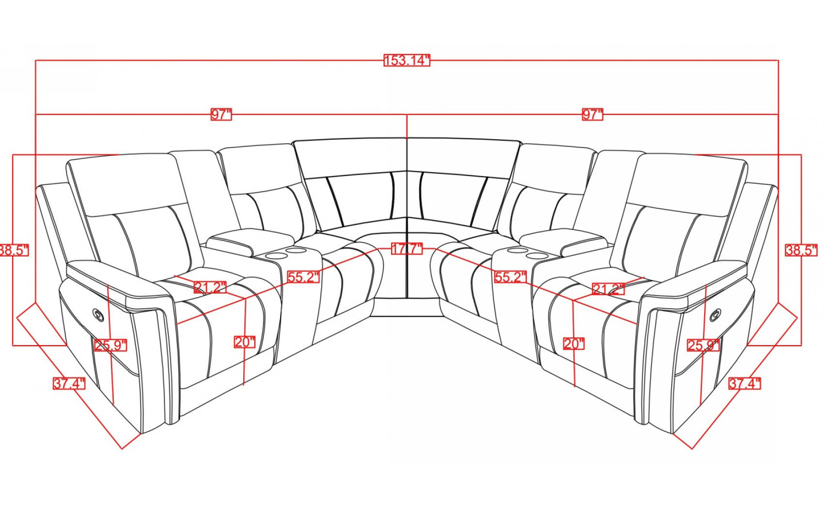 Salena U1797 Sectional Beige / Light Grey Global Furniture