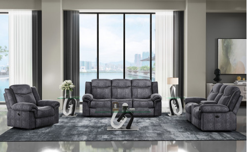U2200 Sofa Set Granite Black Global Furniture U2200 Sofa Set Granite Black Global Furniture