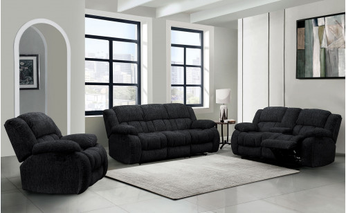 Lille U250 Sofa Set Black Global Furniture Lille U250 Sofa Set Black Global Furniture