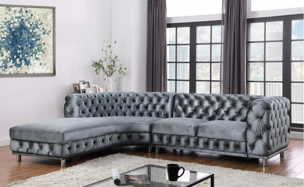 Santana U547 Sectional Dark Grey Global Furniture