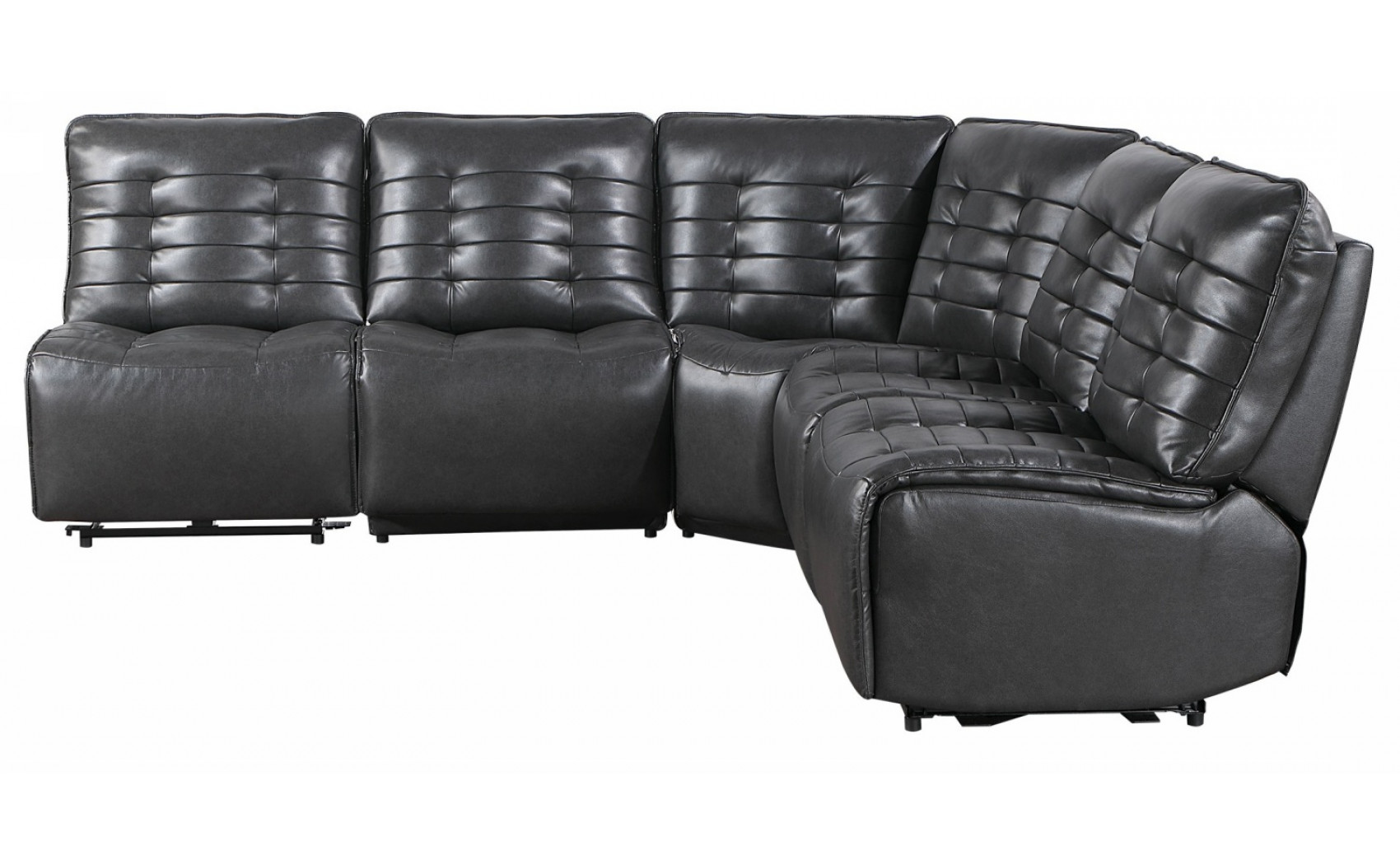 Rotterdam U6066 Sectional Dark Grey / Black / Charcoal Global Furniture