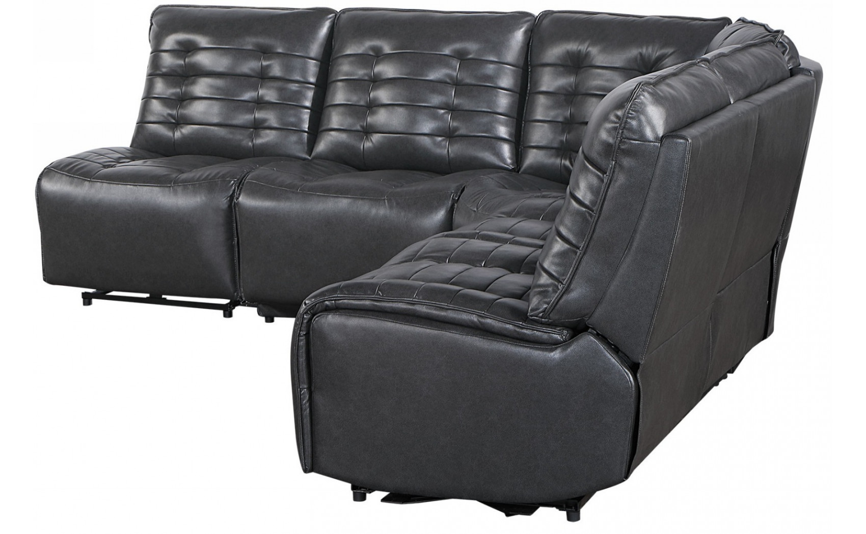 Rotterdam U6066 Sectional Dark Grey / Black / Charcoal Global Furniture