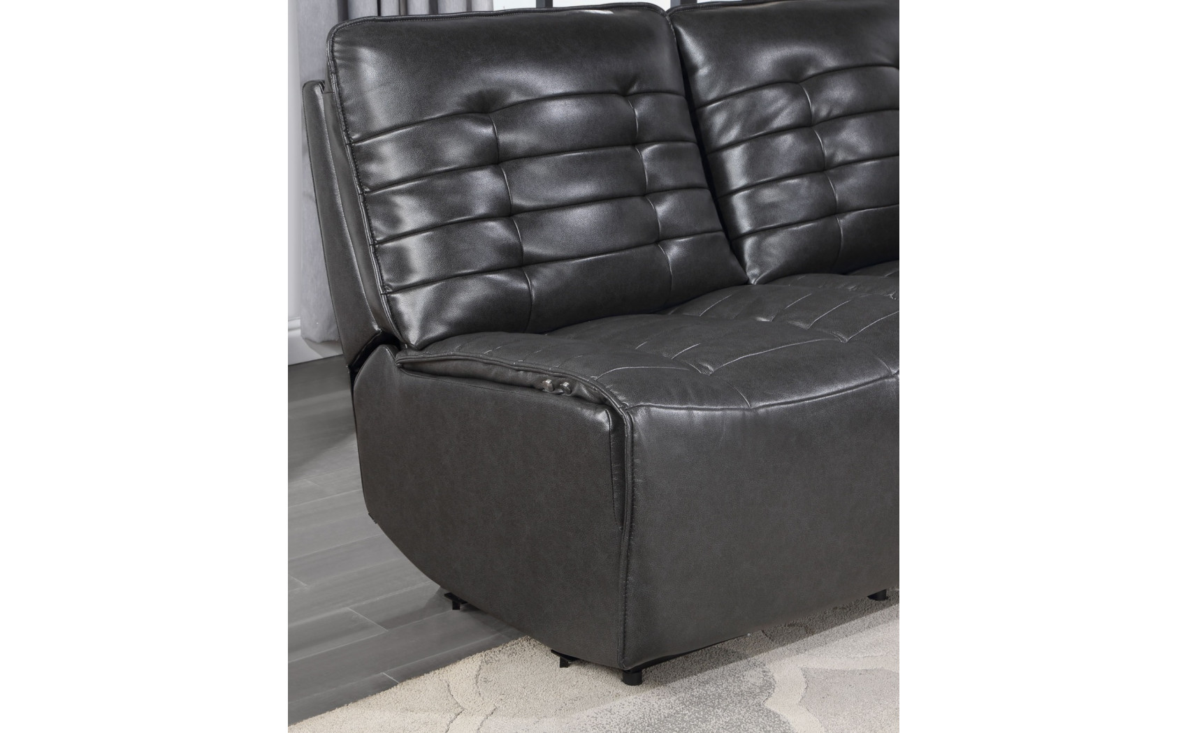 Rotterdam U6066 Sectional Dark Grey / Black / Charcoal Global Furniture