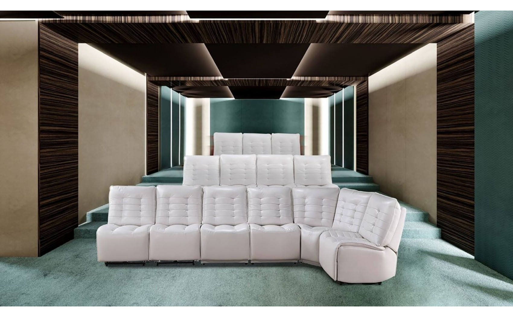 Rotterdam U6066 Sectional White Global Furniture