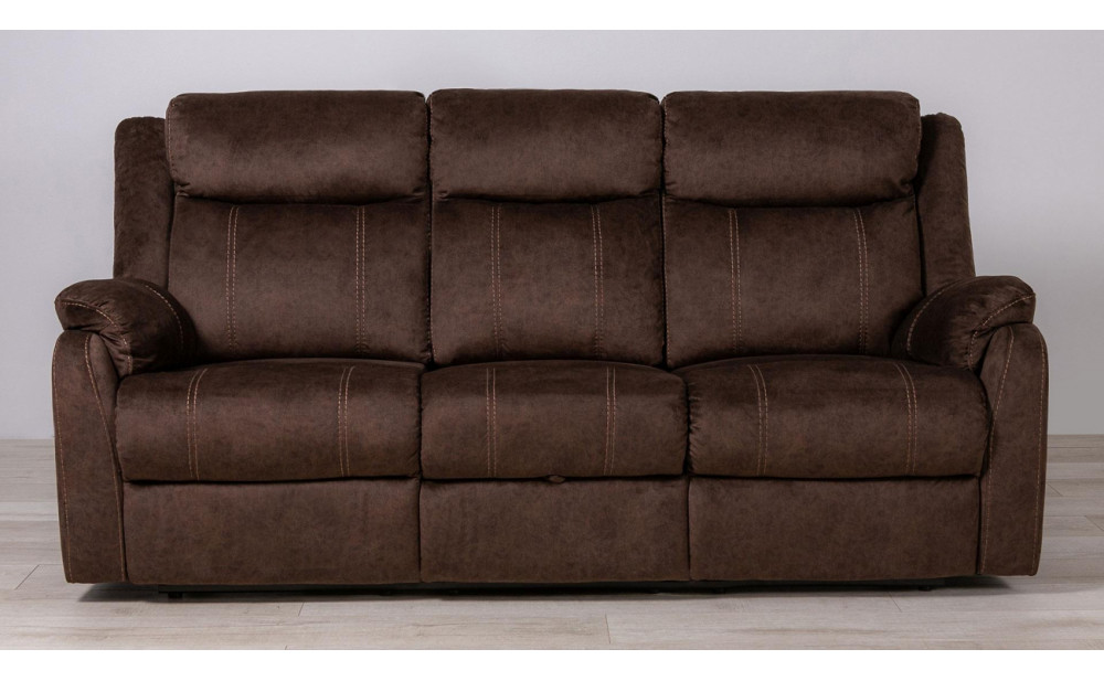 U7303 Reclining Sofa w Table Drawer Domino Coffee Global Furniture