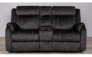 U7303 Console Reclining Loveseat w Drawer Granite Global Furniture U7303 Console Reclining Loveseat w Drawer Granite Global Furniture