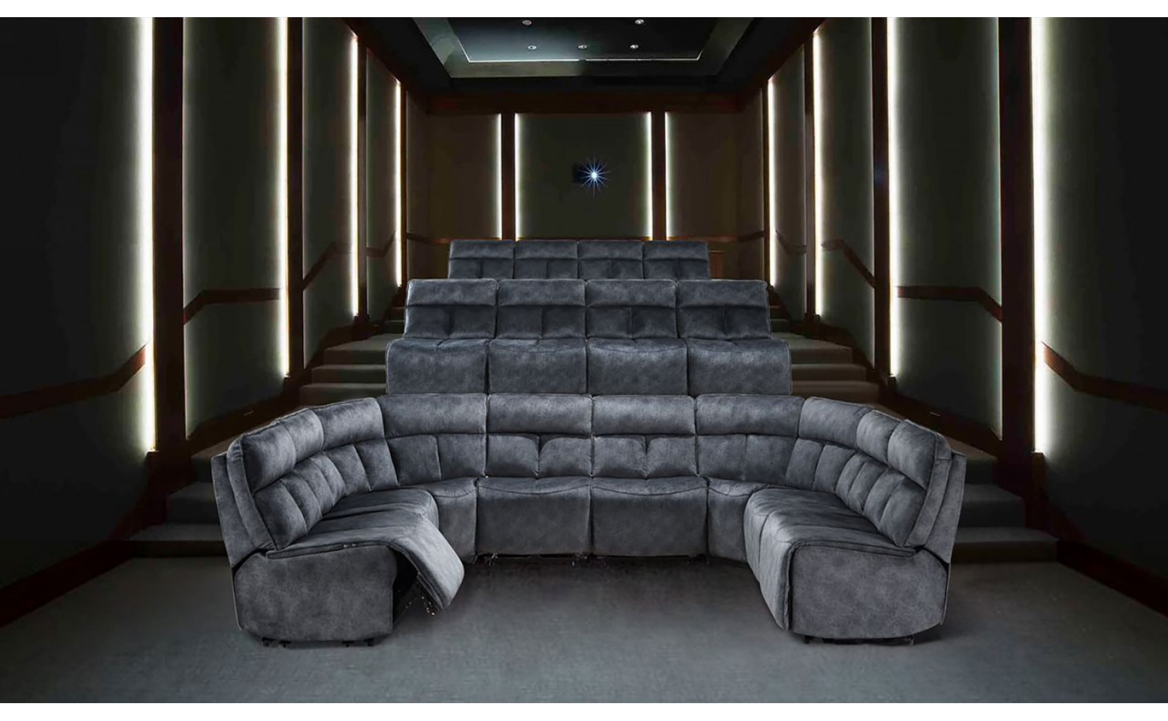 Rotterdam II U8088 Sectional Dark Grey Global Furniture