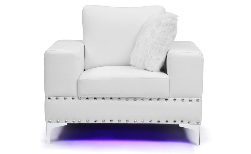 U98 Loveseat White Global Furniture
