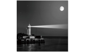 Light House Wall Art Black / White J&M Furniture