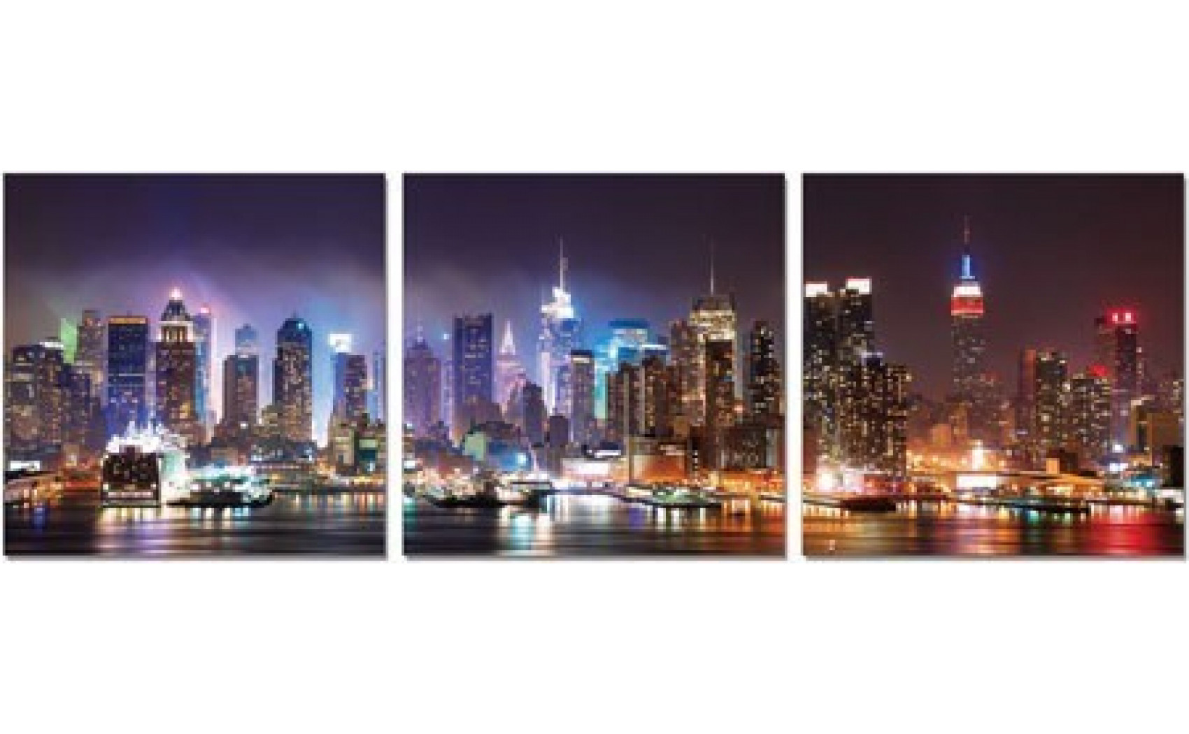 New York Wall Art Black / Orange / Blue J&M Furniture