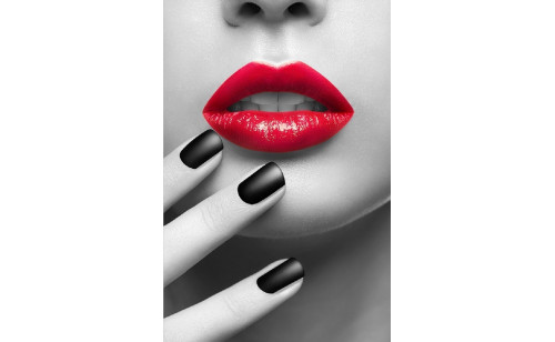 Red Black Acrylic Art Grey / Red / Black J&M Furniture