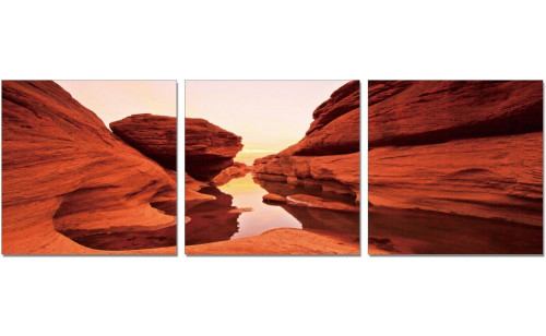 Red Rock Wall Art Orange J&M Furniture