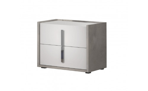 Ada Nightstand Cemento Bianco Opac J&M Furniture
