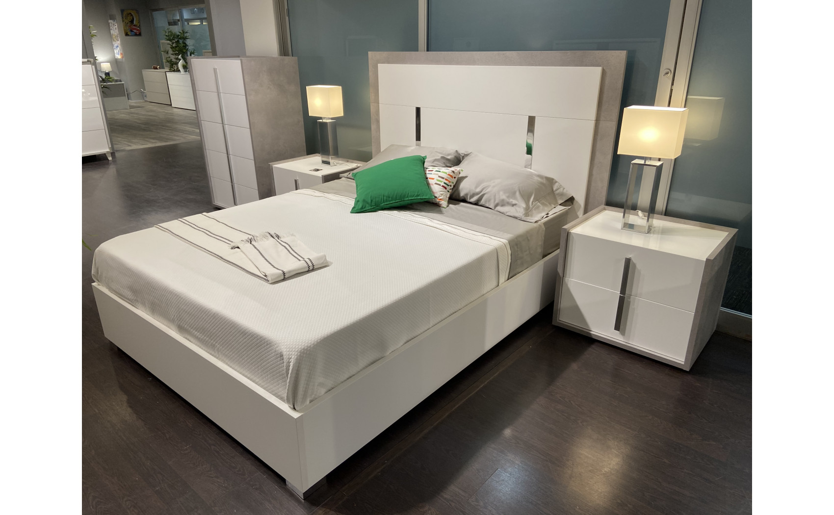 Ada Nightstand Cemento Bianco Opac J&M Furniture