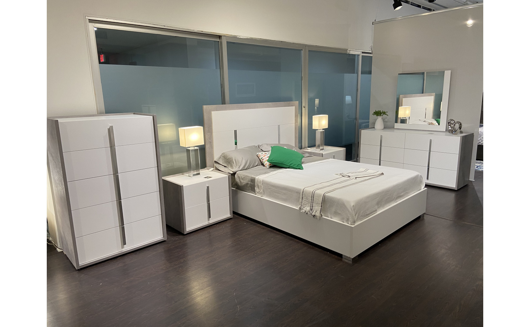 Ada Nightstand Cemento Bianco Opac J&M Furniture