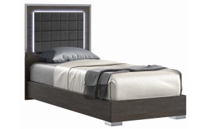 Alice Bed Matte Grey Matte / Leatherette J&M Furniture Alice Bed Matte Grey Matte / Leatherette J&M Furniture