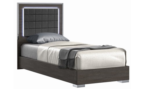 Alice Bed Matte Grey Matte / Leatherette J&M Furniture