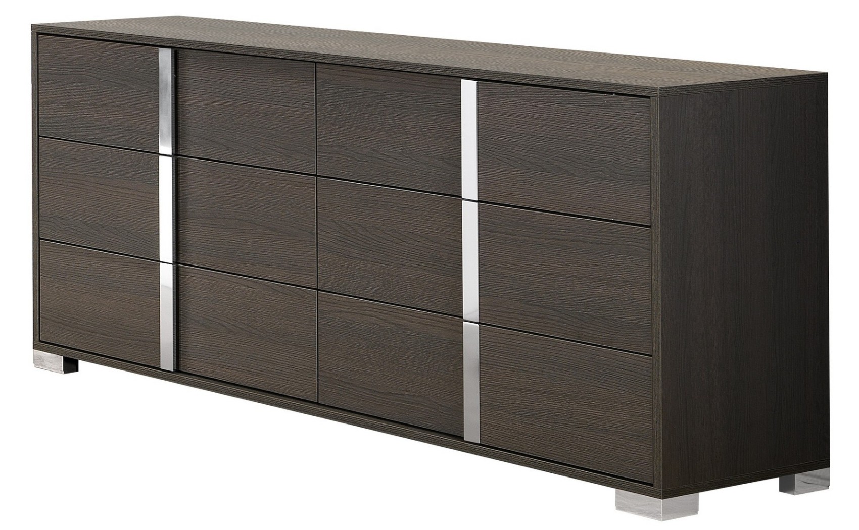 Alice Bedroom Set Matte Grey Matte / Leatherette J&M Furniture