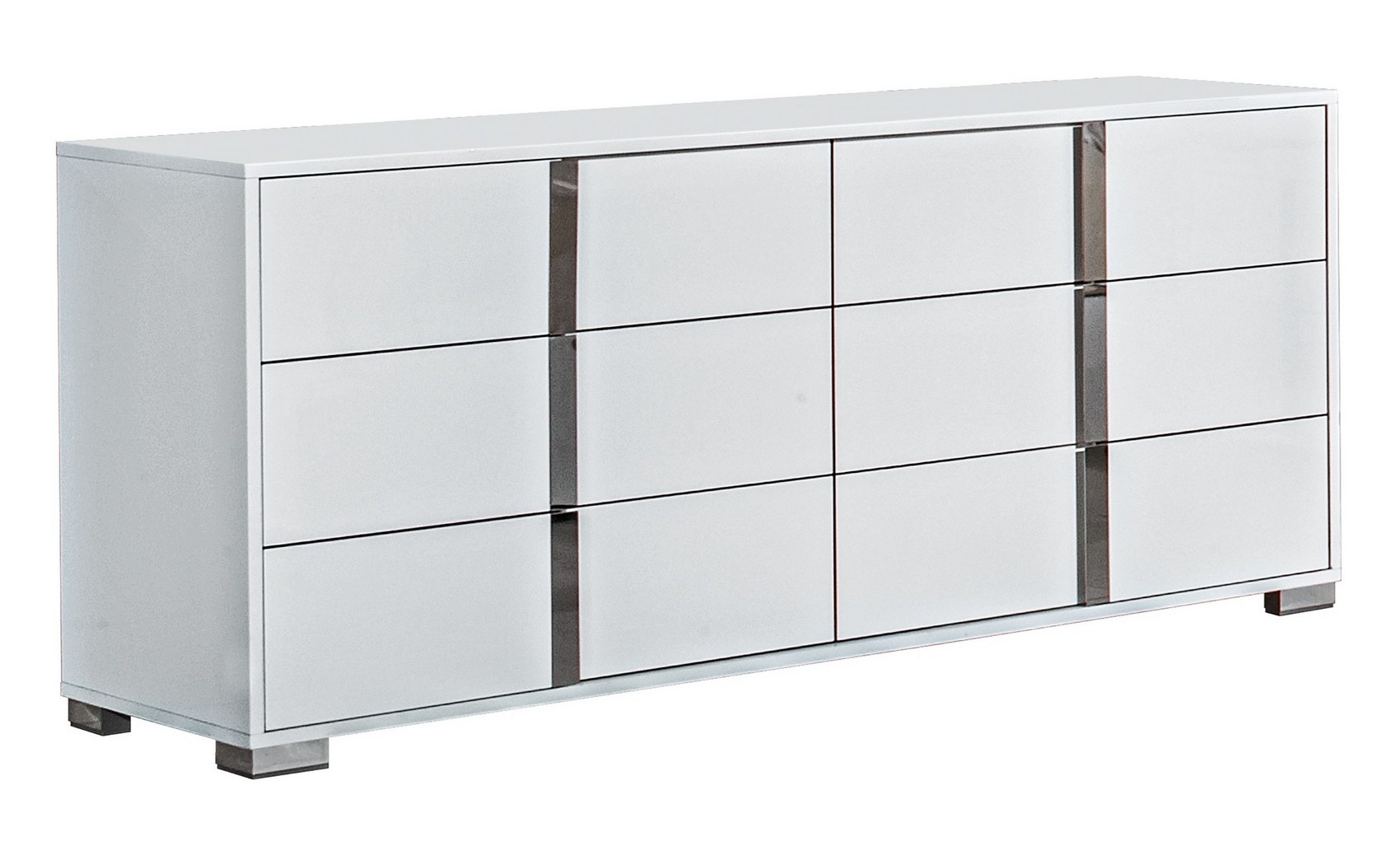 Alice Bedroom Set White Glossy / Leatherette J&M Furniture