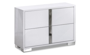 Alice Nightstand White Glossy J&M Furniture Alice Nightstand White Glossy J&M Furniture