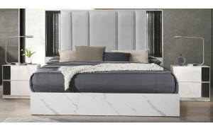Bianca Bed White / Grey J&M Furniture Bianca Bed White / Grey J&M Furniture