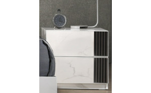 Bianca Nightstand White / Grey J&M Furniture Bianca Nightstand White / Grey J&M Furniture