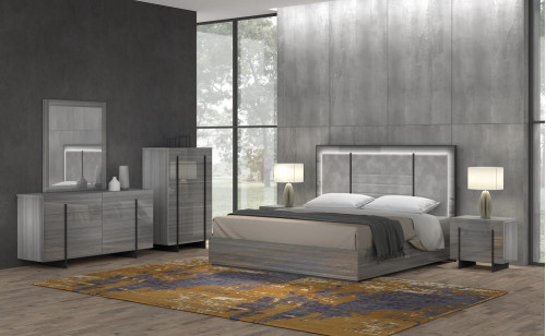 Blade Bedroom Set Light Moon Grey J&M Furniture