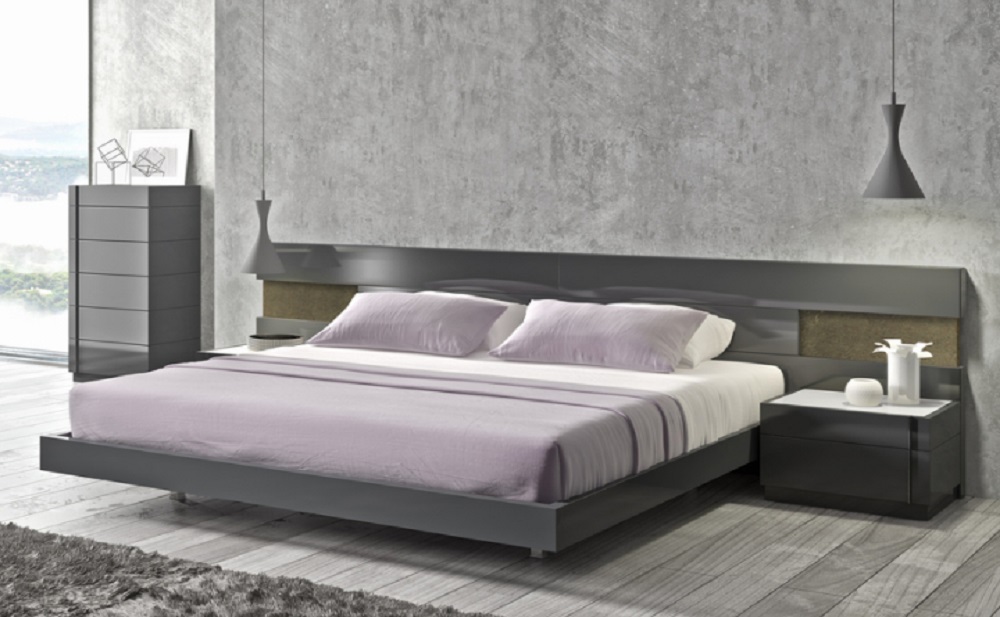 Braga Nightstand Grey Lacquer J&M Furniture