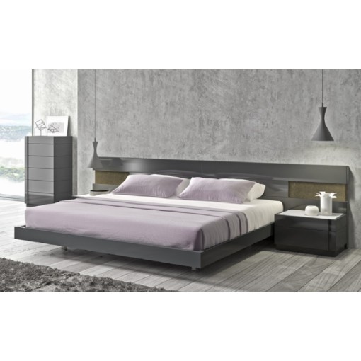 Braga Bed Grey Lacquer J&M Furniture