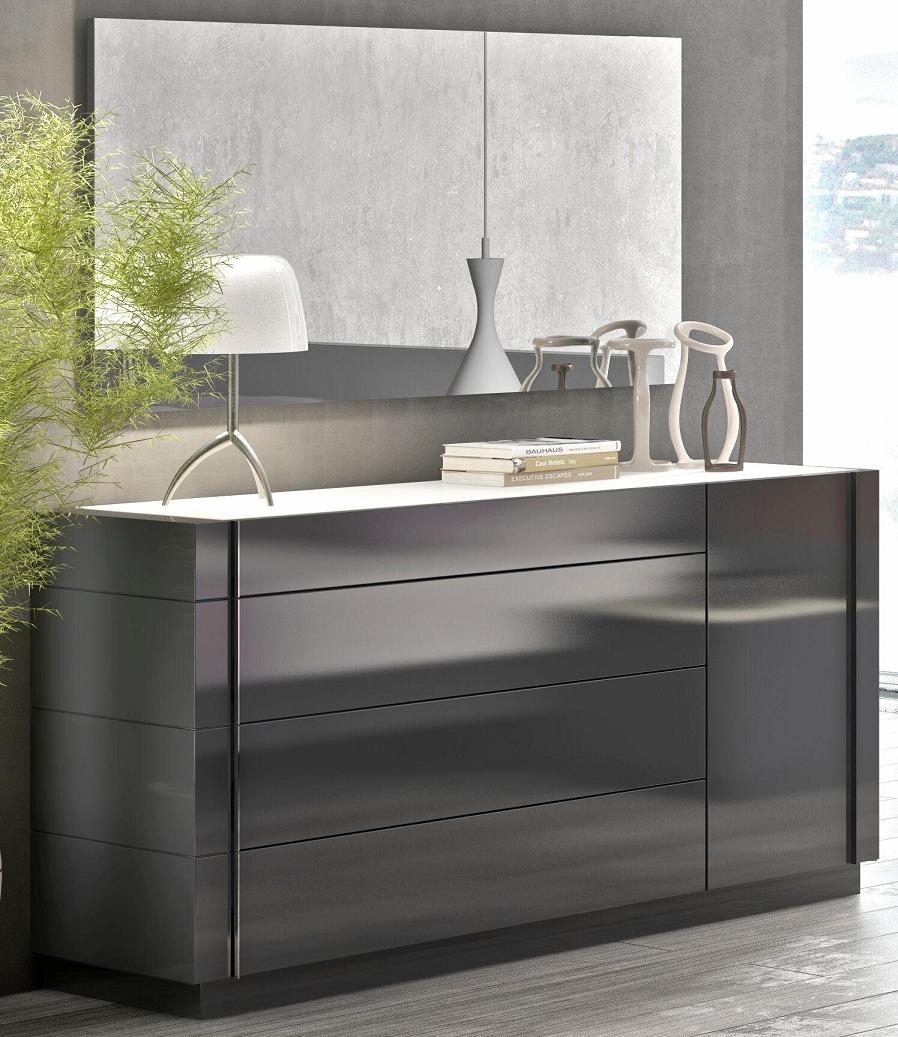 Braga Bedroom Set Grey Lacquer J&M Furniture JM