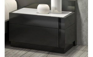 Braga Nightstand Grey Lacquer J&M Furniture Braga Nightstand Grey Lacquer J&M Furniture