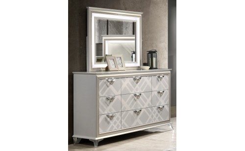 Brickfield Dresser Silver Glossy J&M Furniture Brickfield Dresser Silver Glossy J&M Furniture