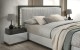 Cube Bed Grey / Dark Grey Glossy / Leatherette J&M Furniture