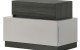Cube Bed Grey / Dark Grey Glossy / Leatherette J&M Furniture