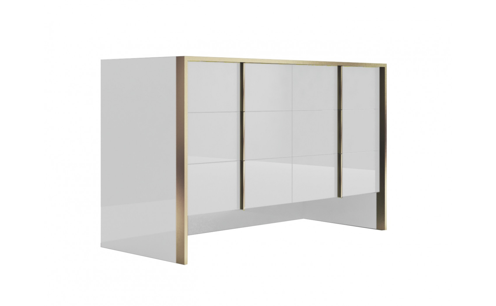Fiocco Nightstand White Gold J&M Furniture
