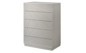 Florence 5 Drawer Chest White & Taupe J&M Furniture