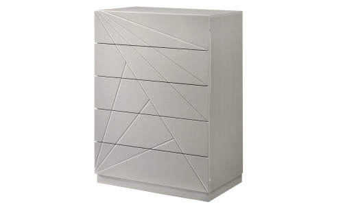 Florence 5 Drawer Chest White & Taupe J&M Furniture Florence 5 Drawer Chest White & Taupe J&M Furniture