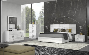 Infinity Casegoods Bianco Lucido J&M Furniture