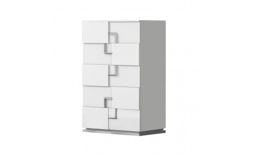 Infinity Chest Bianco Lucido J&M Furniture Infinity Chest Bianco Lucido J&M Furniture