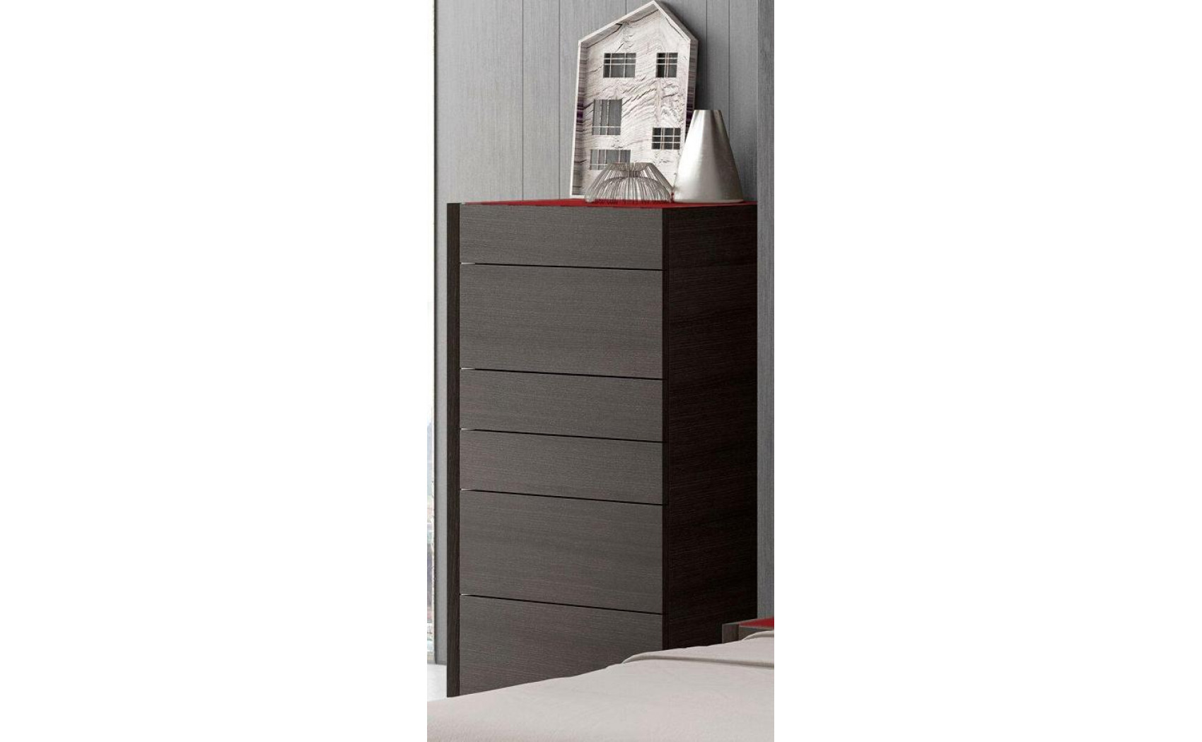 Lagos Bedroom Set Red Gloss & Wenge J&M Furniture