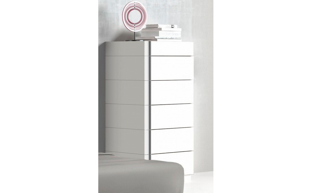 Lisbon Dresser White Beige & Walnut J&M Furniture