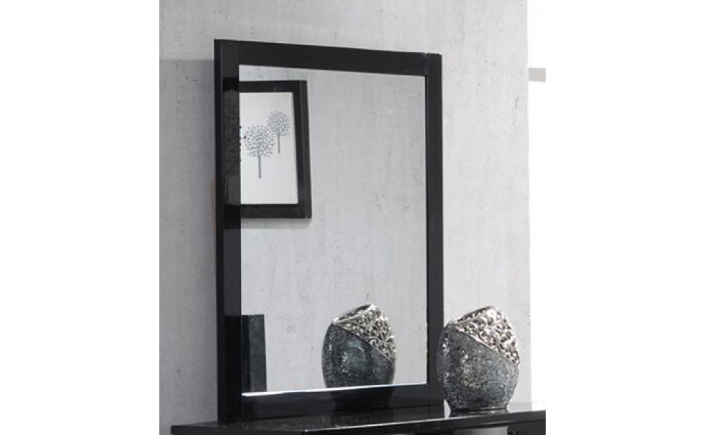 Lucca Dresser & Mirror Black Lacquer J&M Furniture