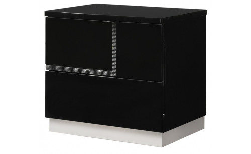 Lucca Nightstand Black Lacquer J&M Furniture