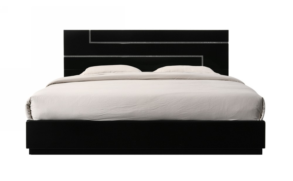 Lucca Bed Black Lacquer J&M Furniture