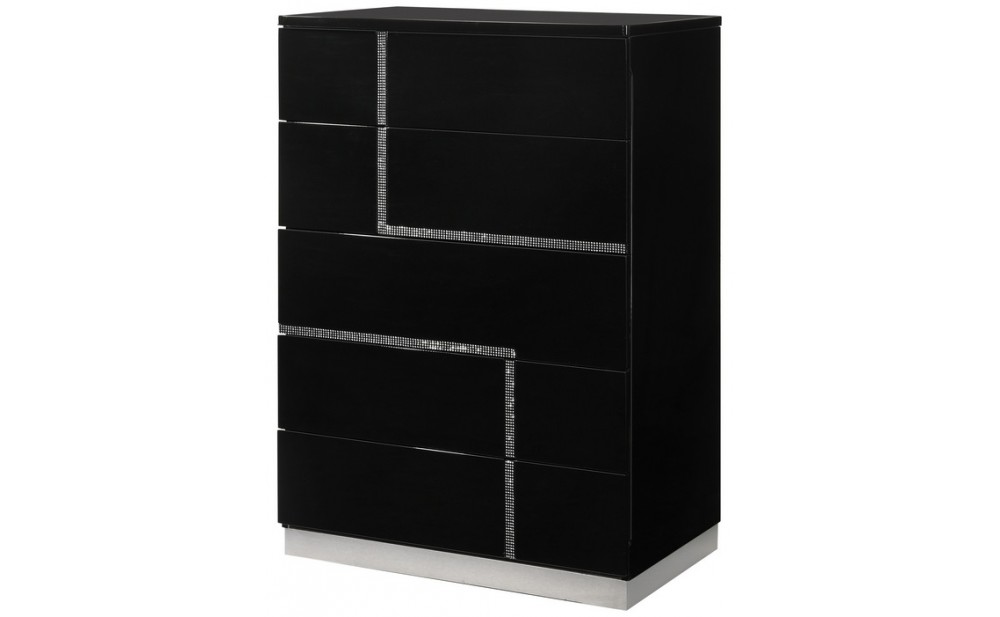 Lucca Nightstand Black Lacquer J&M Furniture