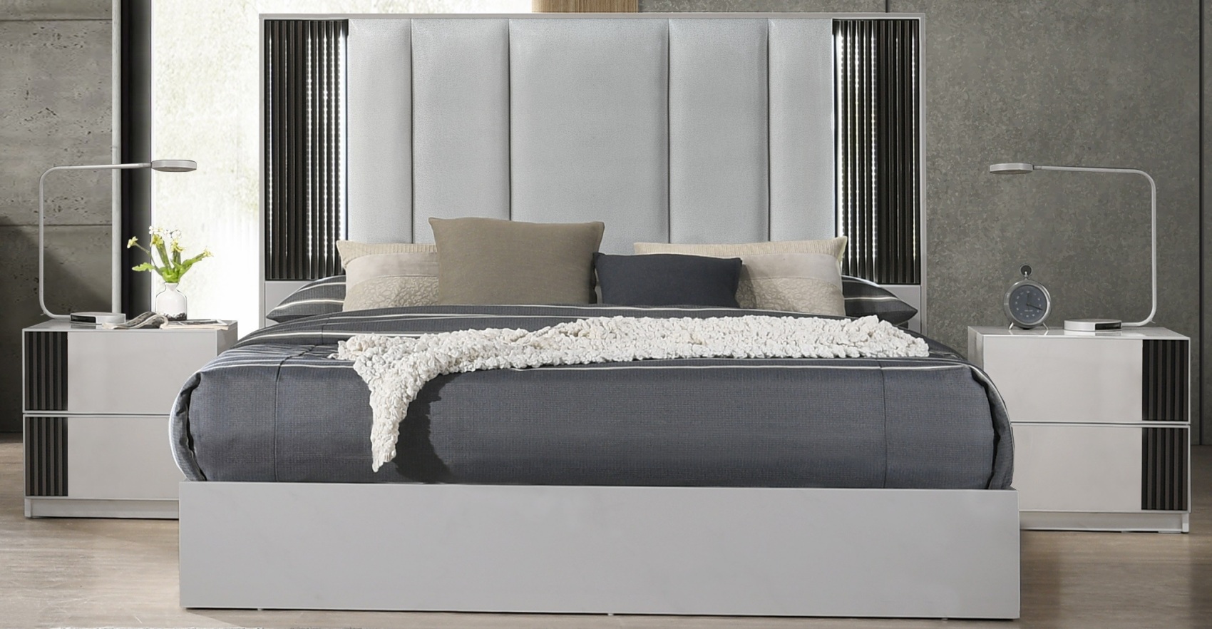 Lucia Bed Grey J&M Furniture JM