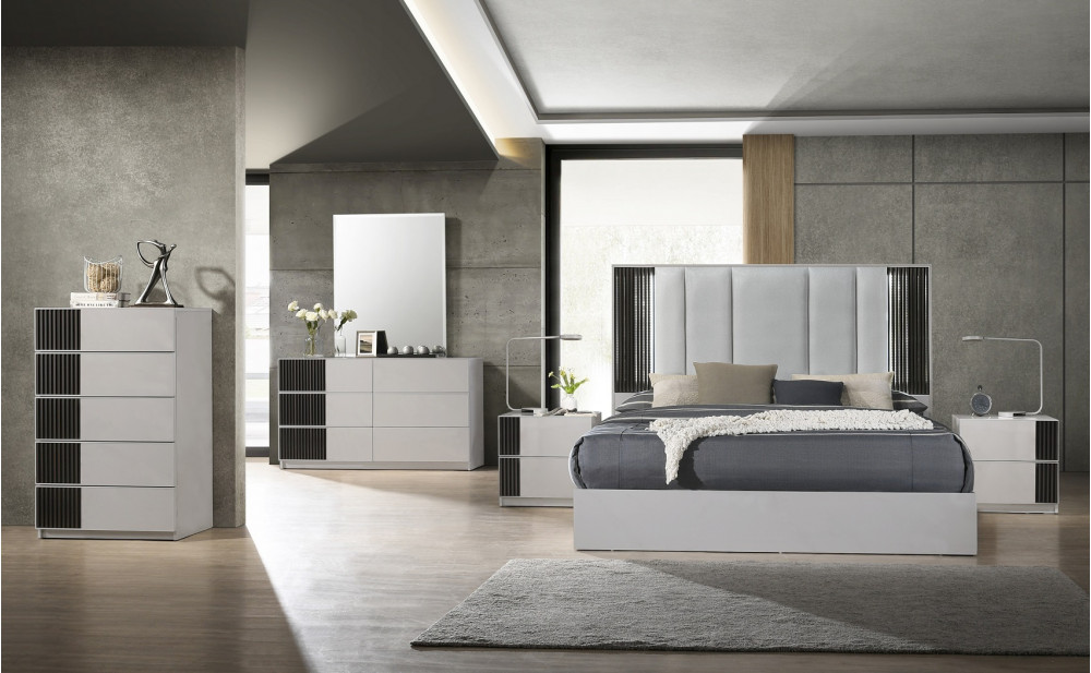 Lucia Bedroom Set Grey J&M Furniture
